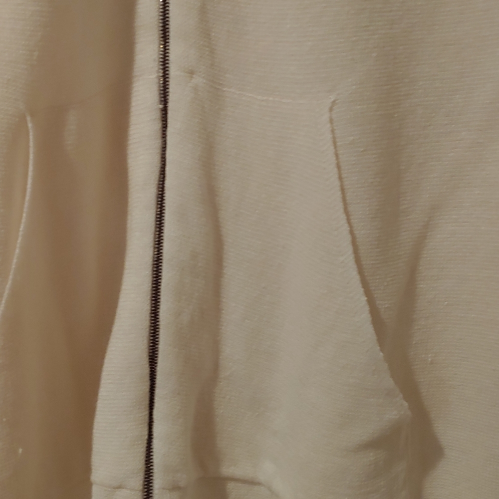 TSE ivory lightweight zip cardigan sz S - Picture 2 of 4